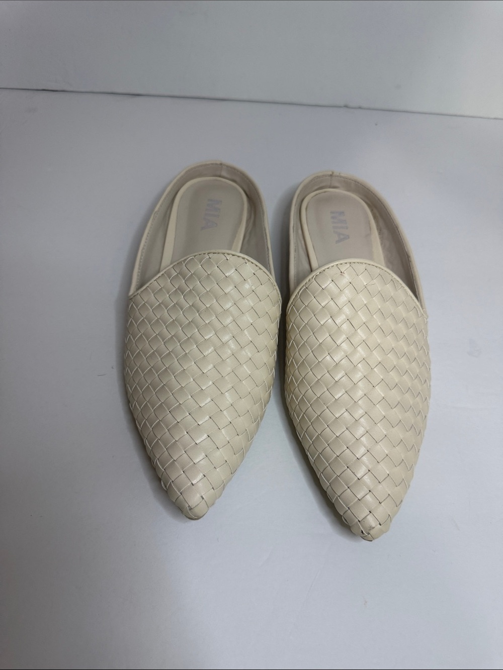 MIA Woven Pointed-Toe Slip-On Mules - Off-White - Picture 8 of 8